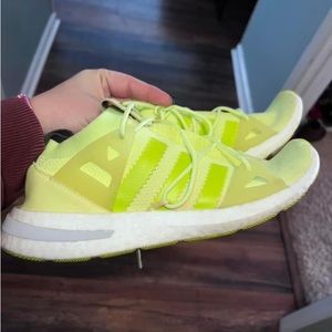 Neon yellow adidas
